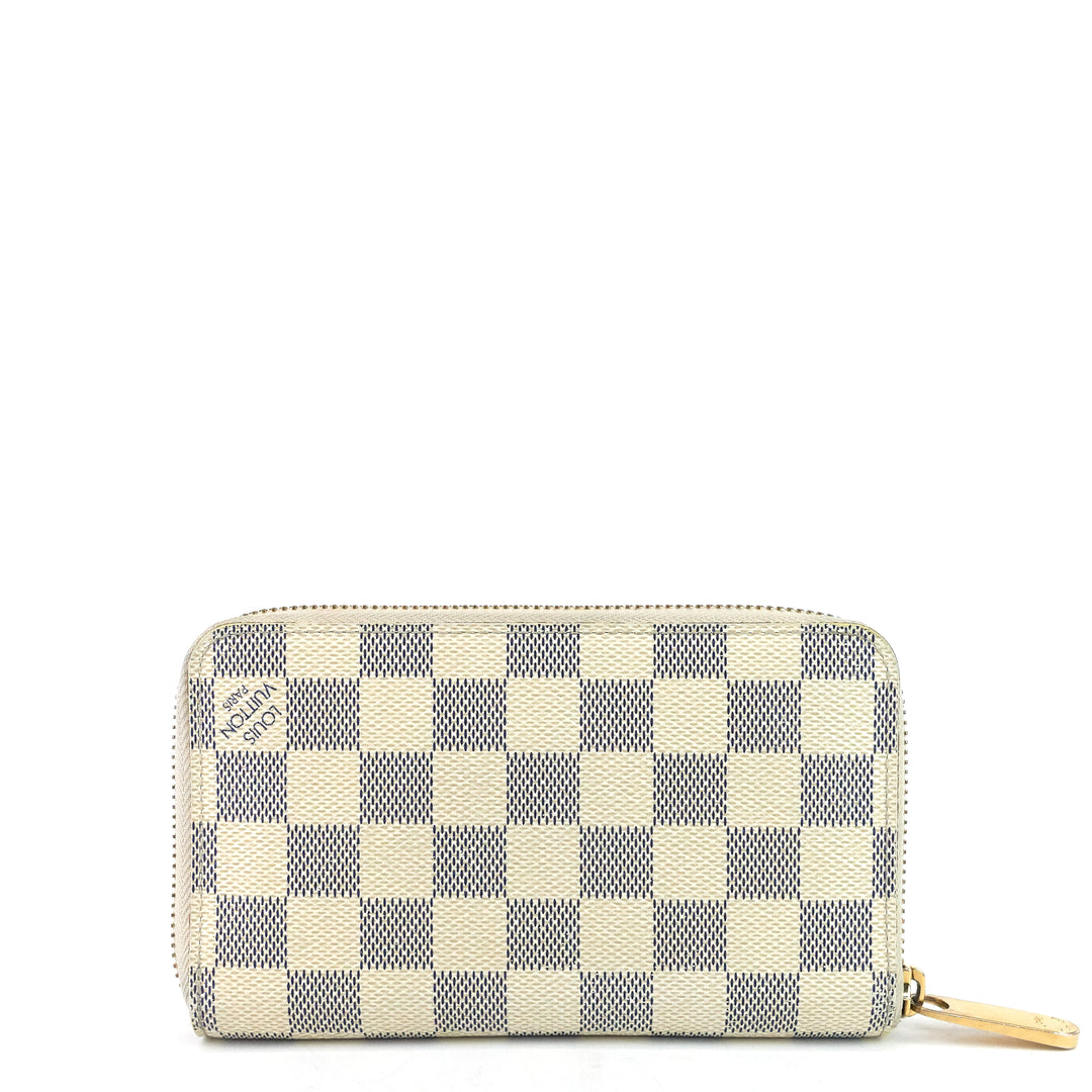 zippy compact damier azur canvas wallet