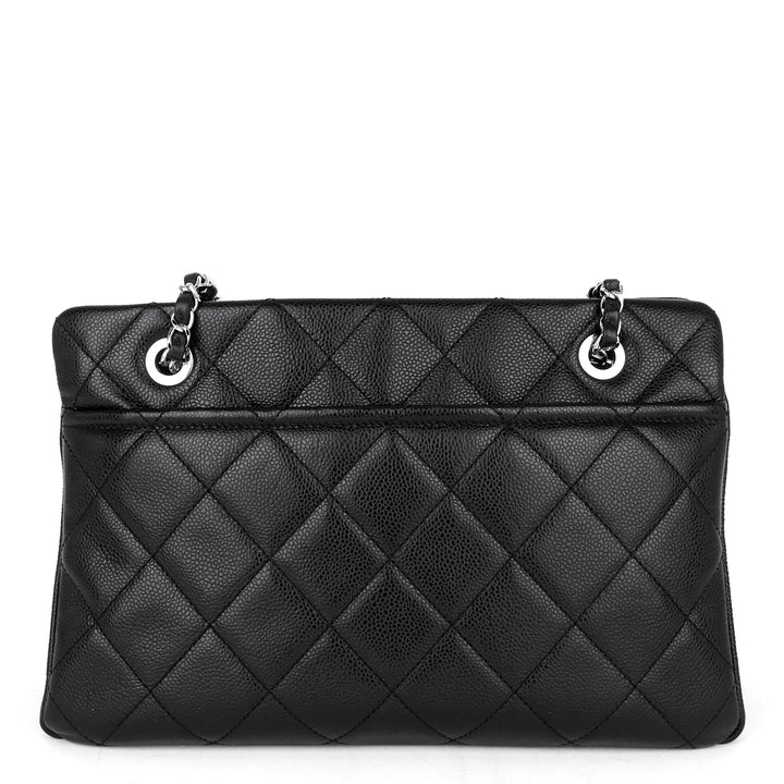 timeless cc medium caviar leather shopping tote bag