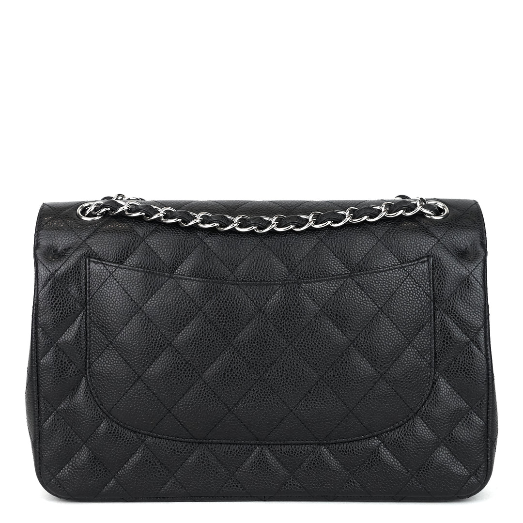 classic double flap caviar leather jumbo bag