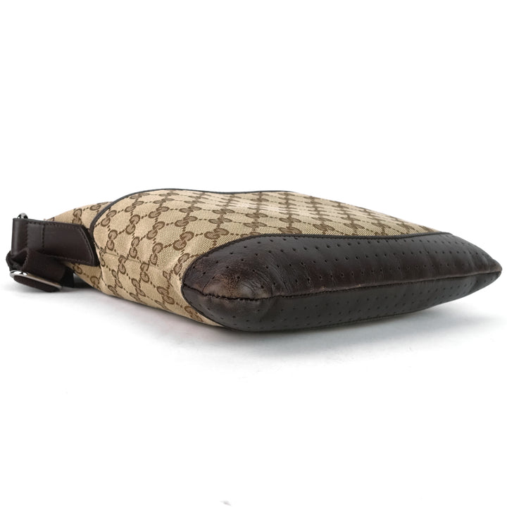 monogram canvas perforated messenger bag