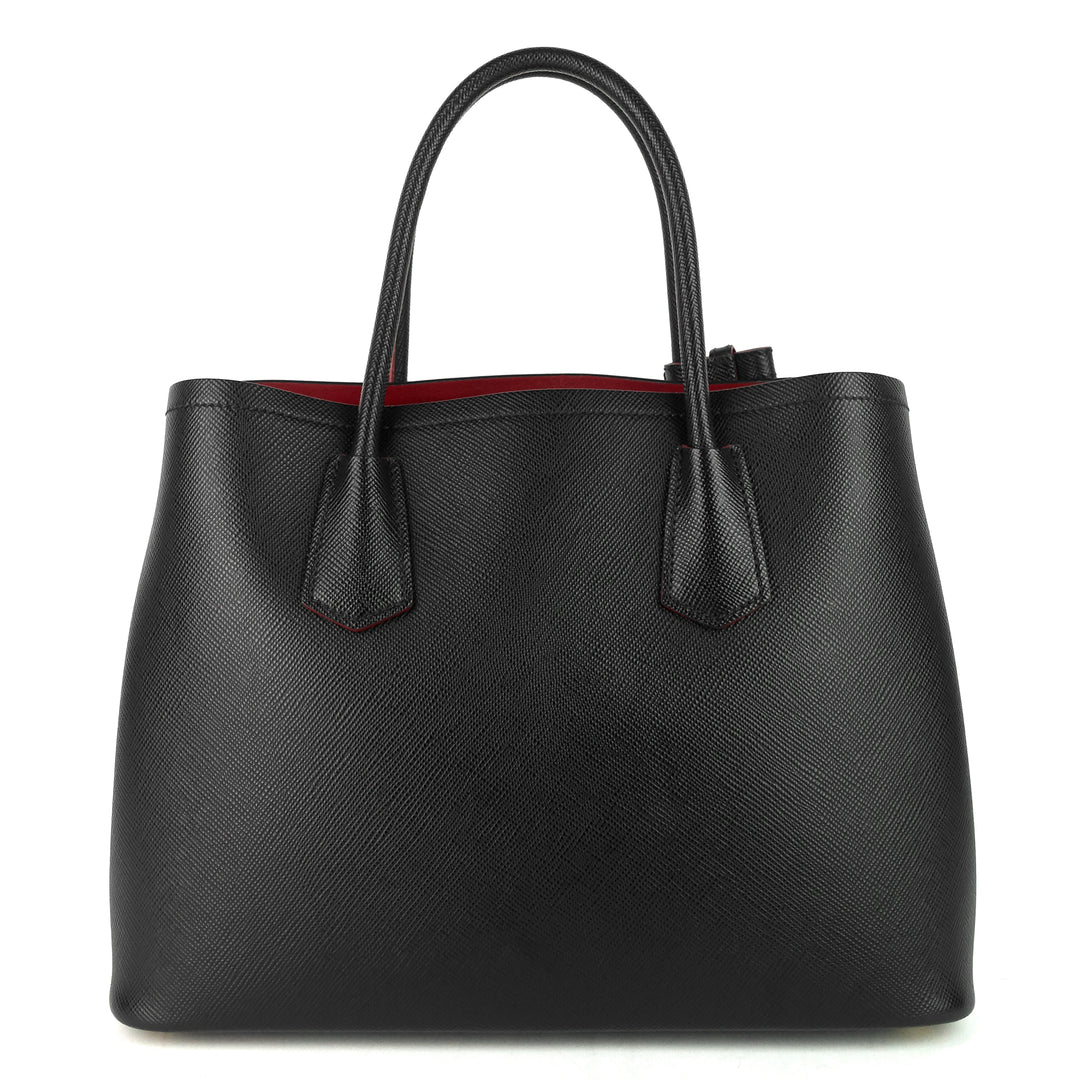 double medium saffiano cuir leather bag