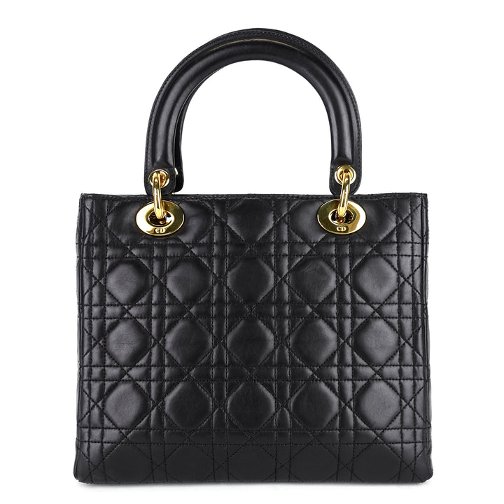 lady dior medium cannage lambskin leather bag