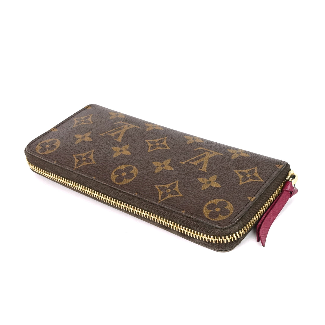 zippy monogram canvas wallet