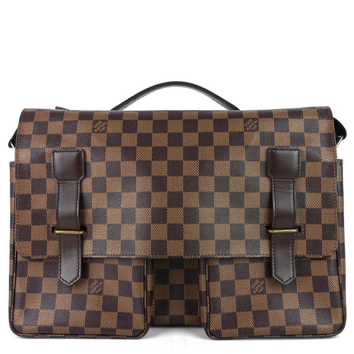 broadway damier canvas large messenger bag