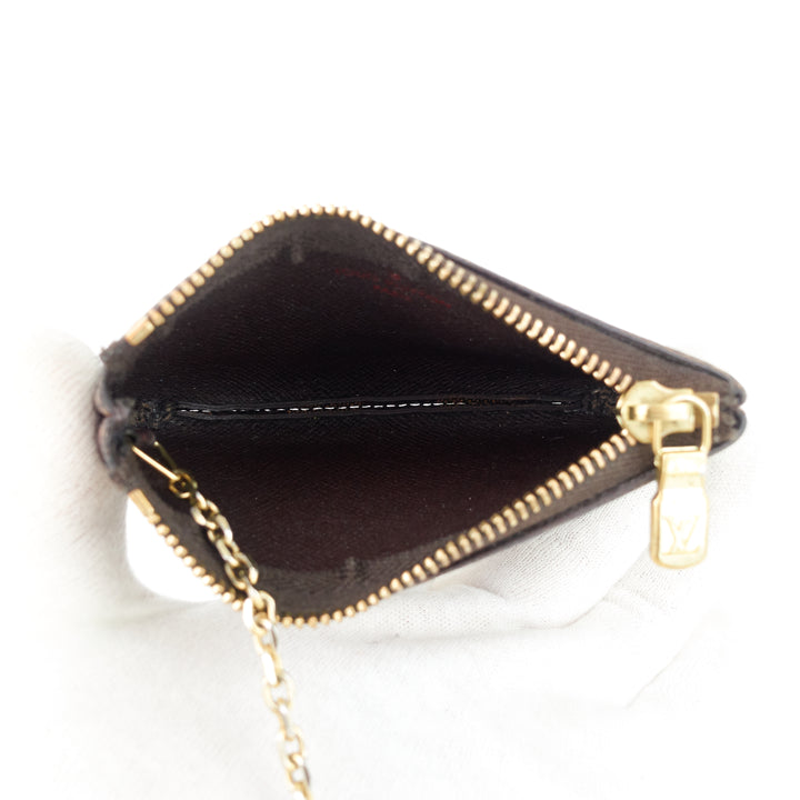 pochette cles damier ebene key pouch