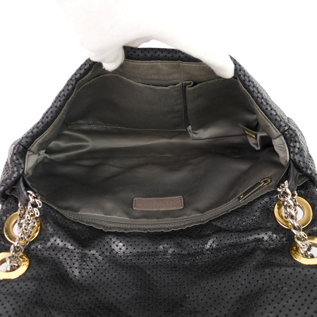 perforated reissue lambskin flap bag