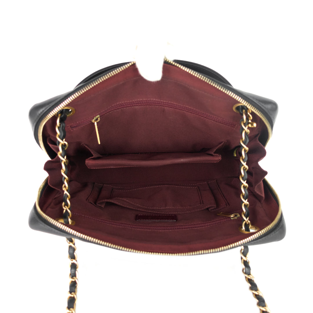 chevron quilted lambskin leather camera bag