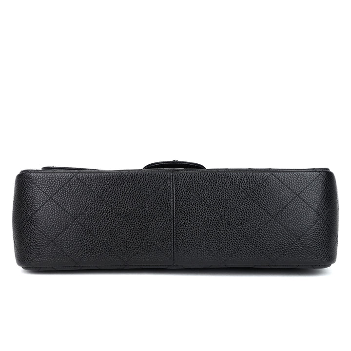 classic double flap caviar leather jumbo bag