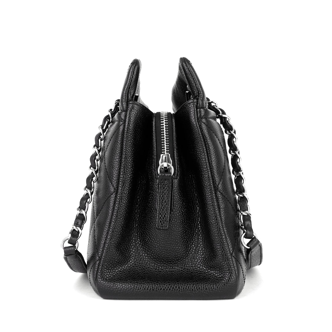 timeless cc medium caviar leather shopping tote bag