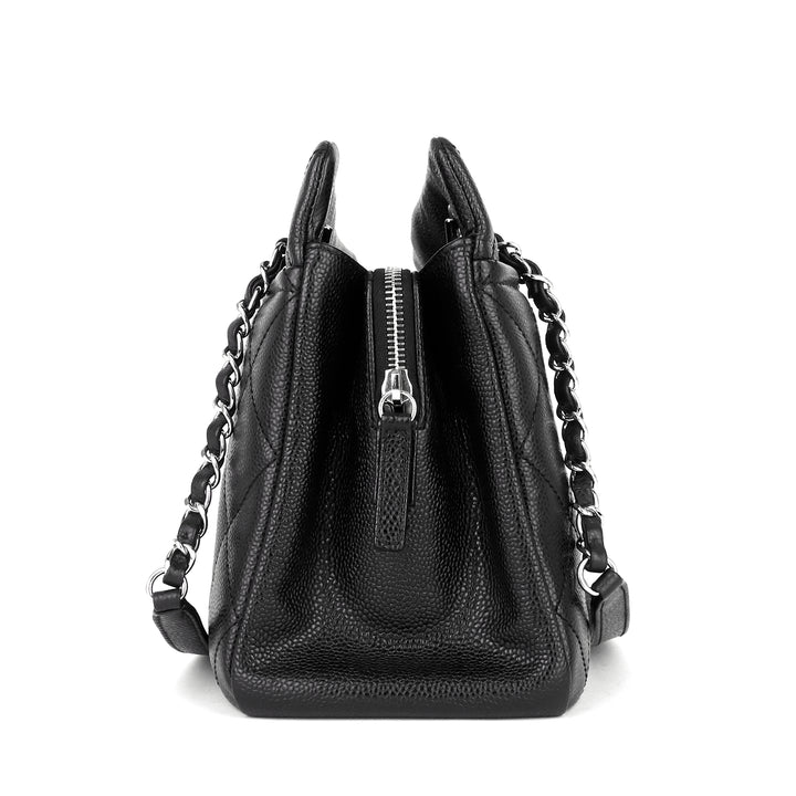 timeless cc medium caviar leather shopping tote bag