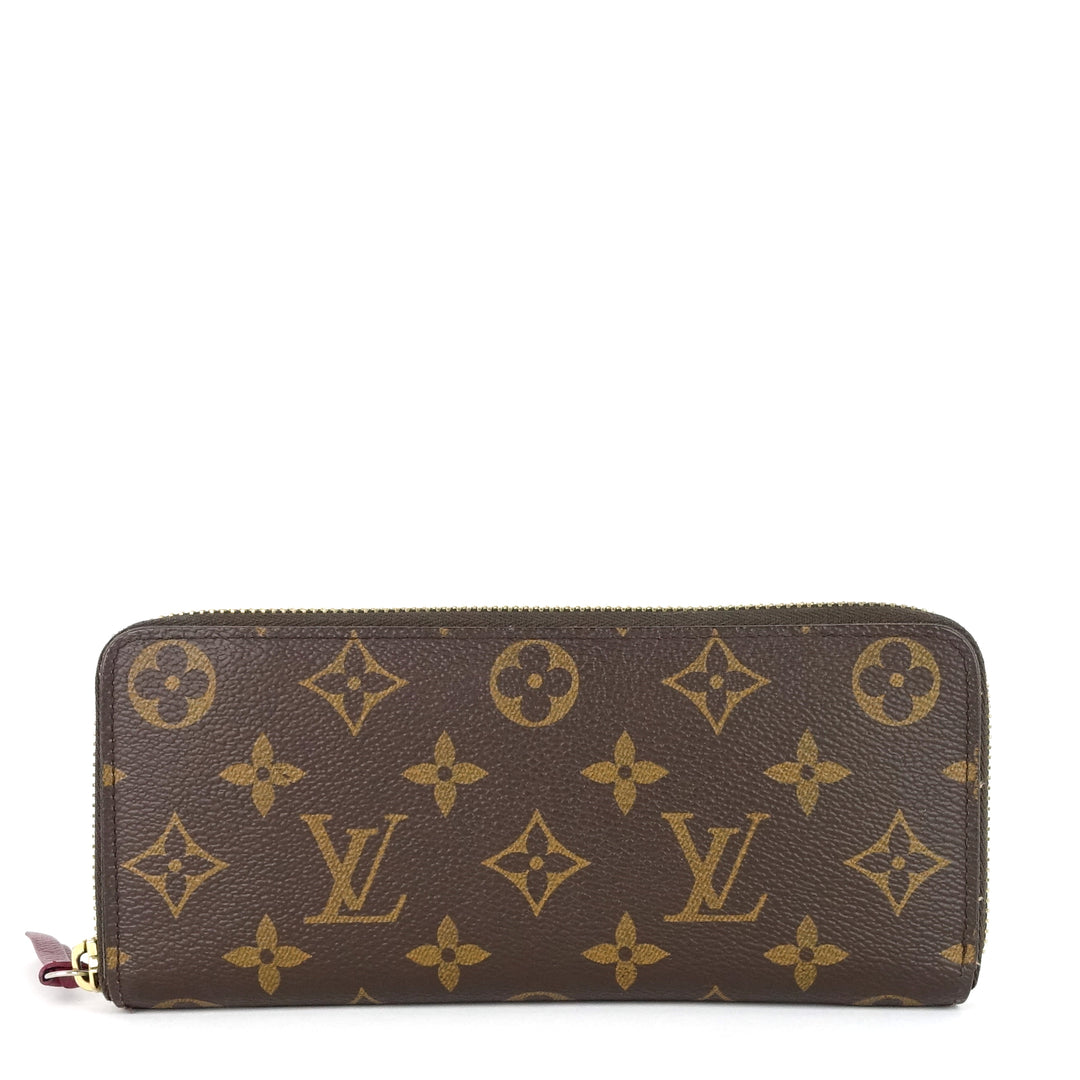 zippy monogram canvas wallet