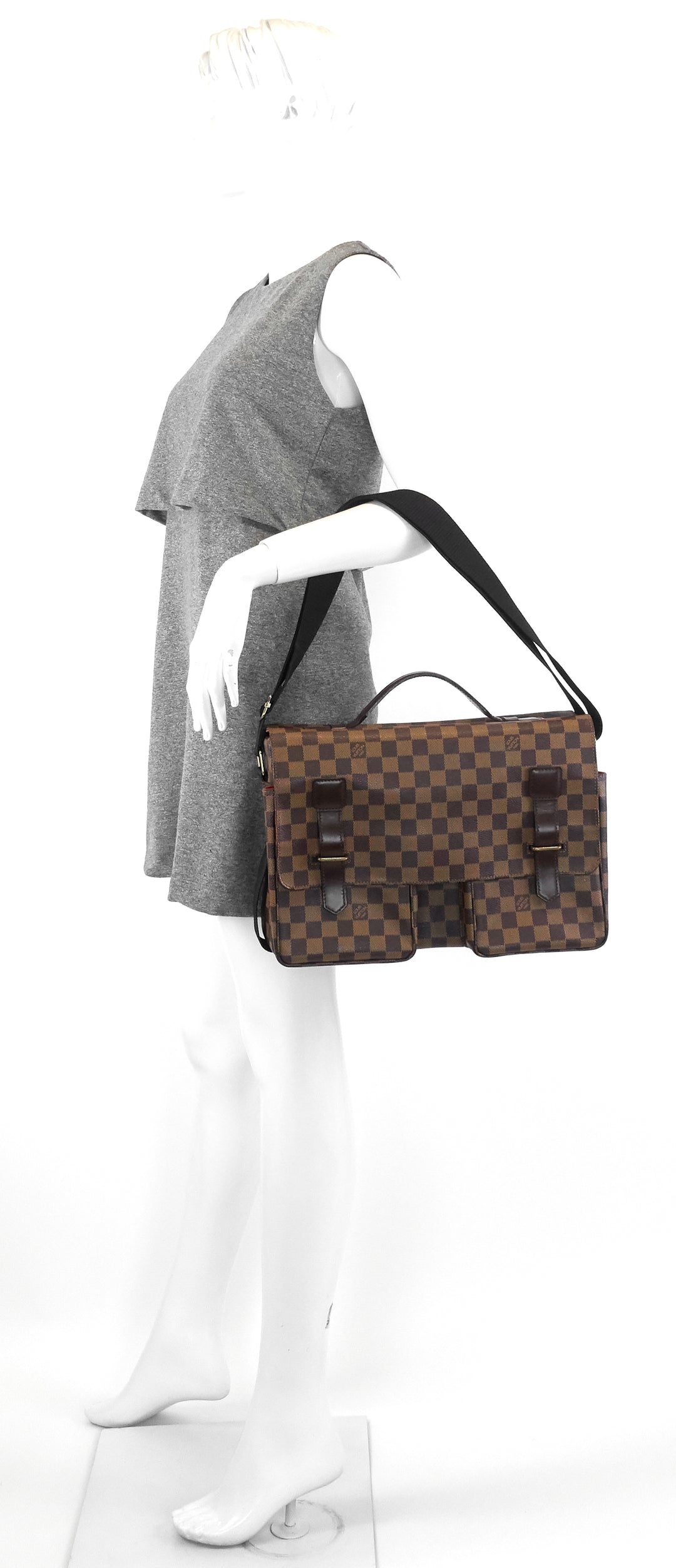 broadway damier canvas large messenger bag