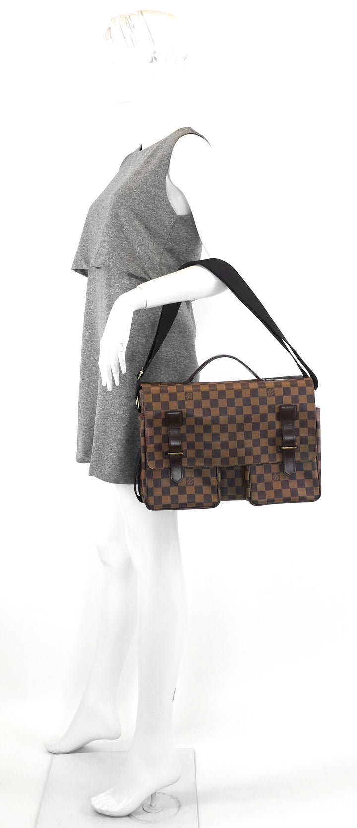broadway damier canvas large messenger bag