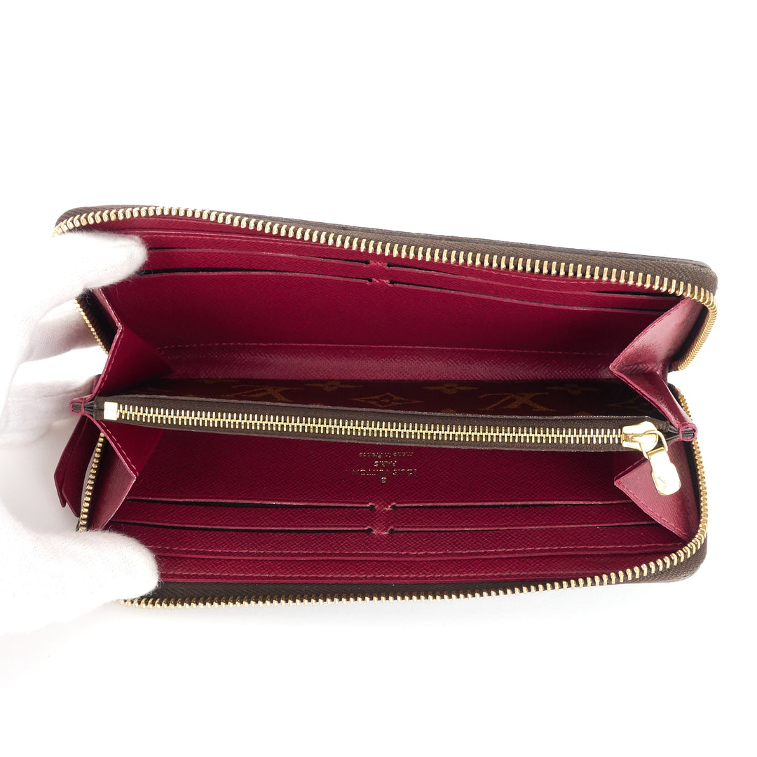 zippy monogram canvas wallet