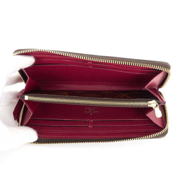 zippy monogram canvas wallet
