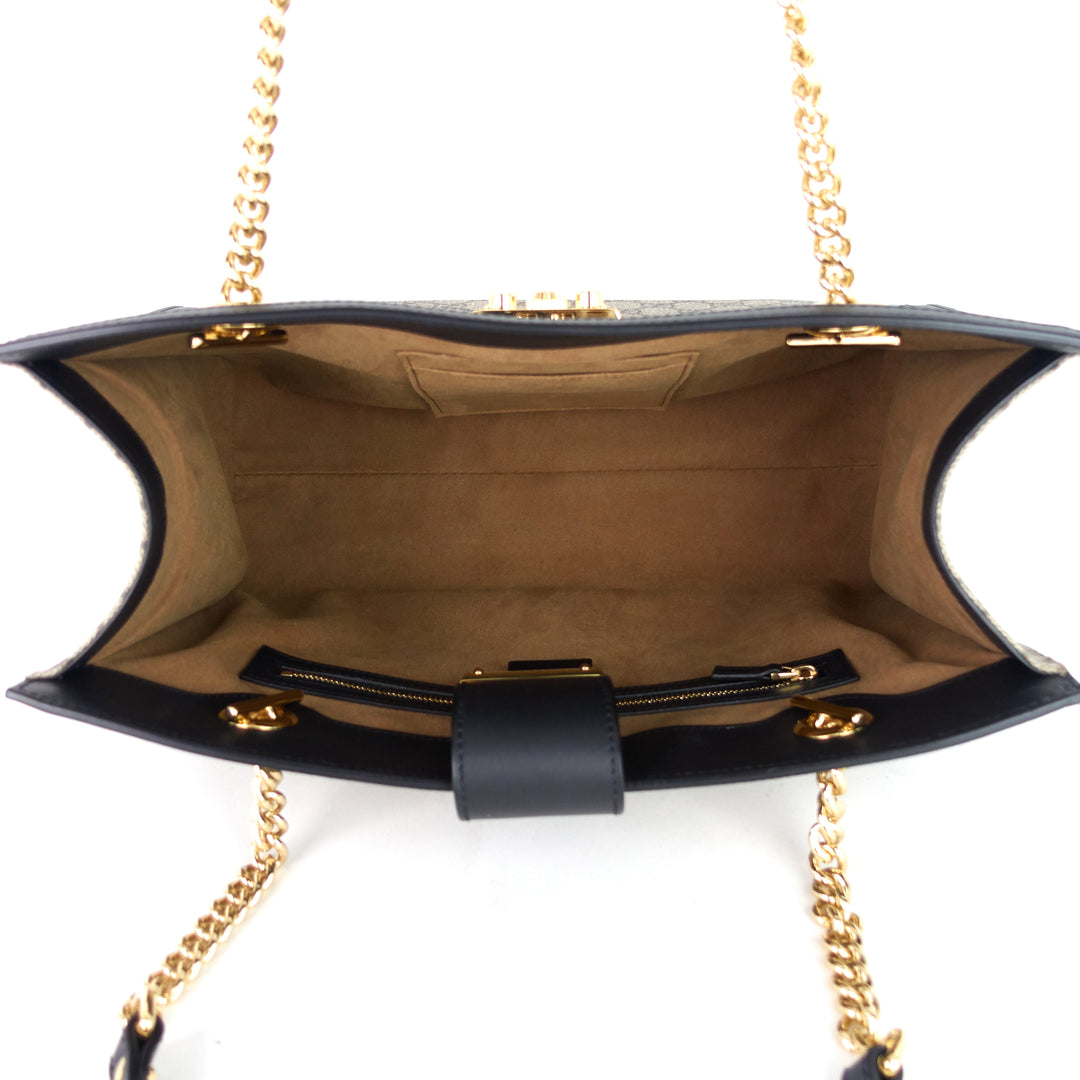 medium supreme gg canvas padlock shoulder bag