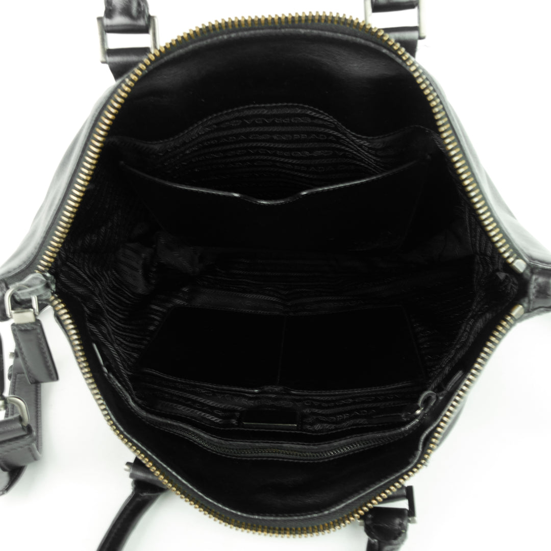 long leather tote bag