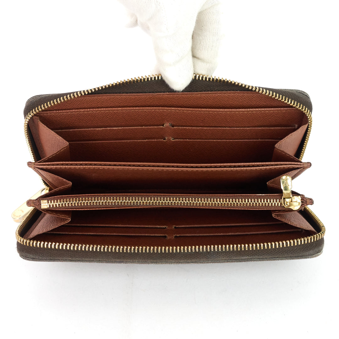 zippy monogram canvas zip-around wallet