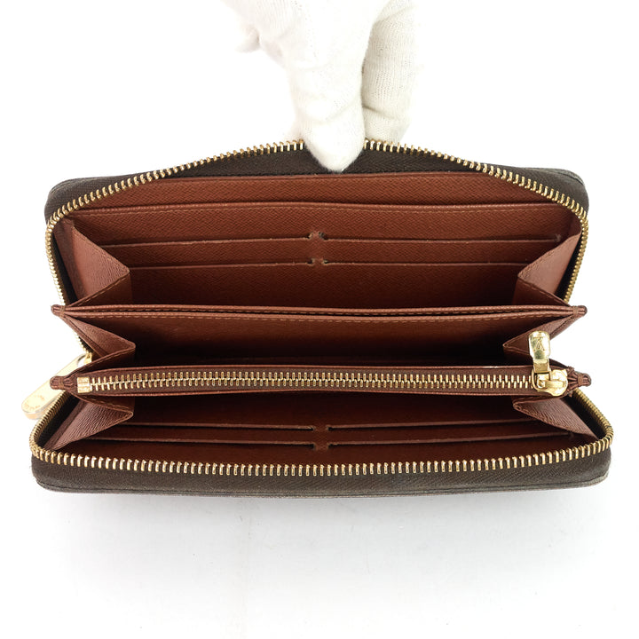 zippy monogram canvas zip-around wallet