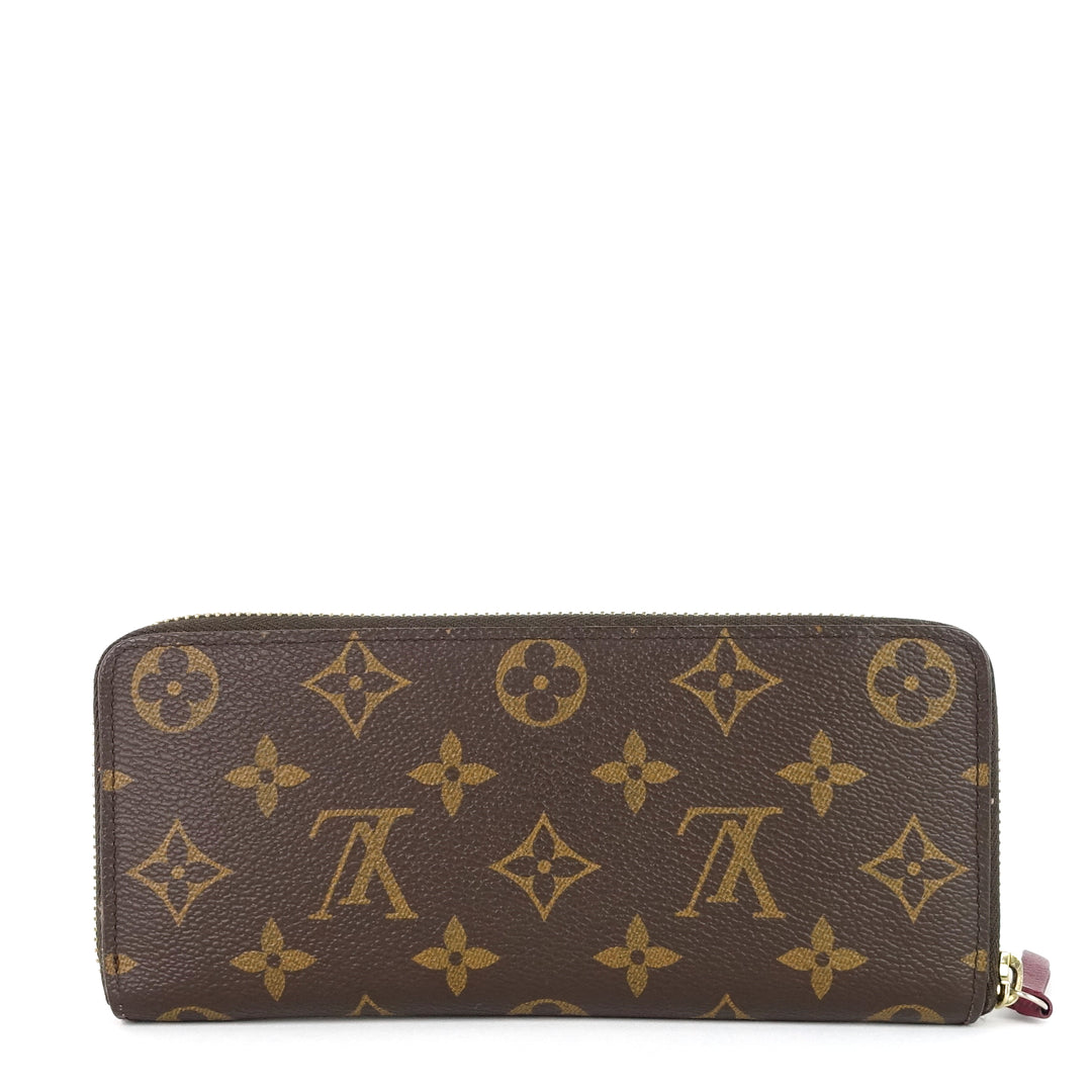 zippy monogram canvas wallet