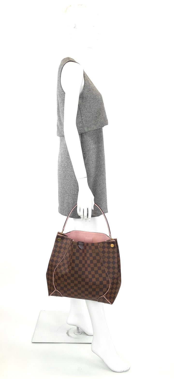 caissa damier ebene canvas hobo bag