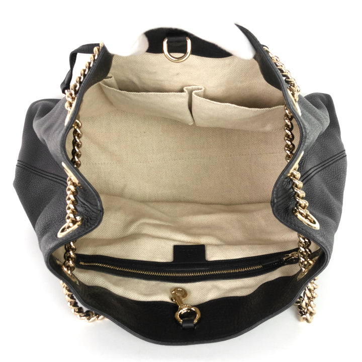soho chain medium calf leather bag
