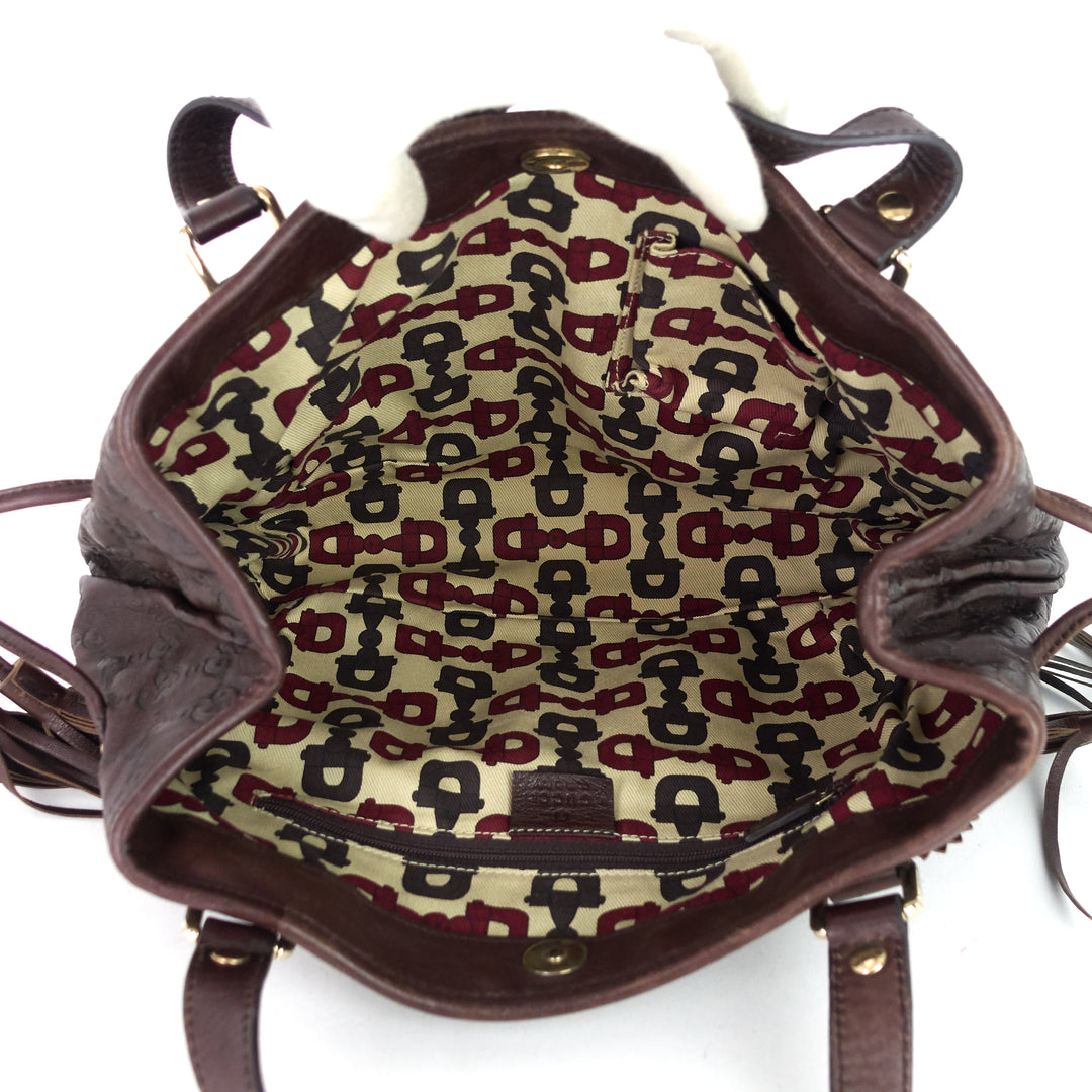 tribeca guccissima leather tote bag