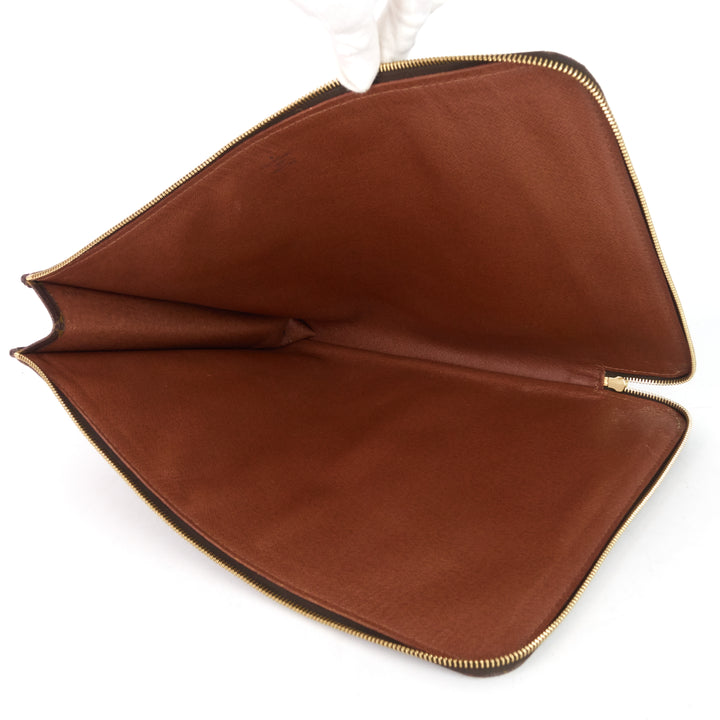 monogram canvas poche document holder