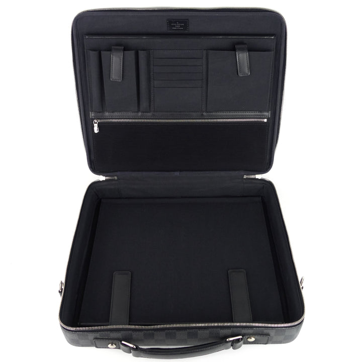steeve damier graphite canvas briefcase bag