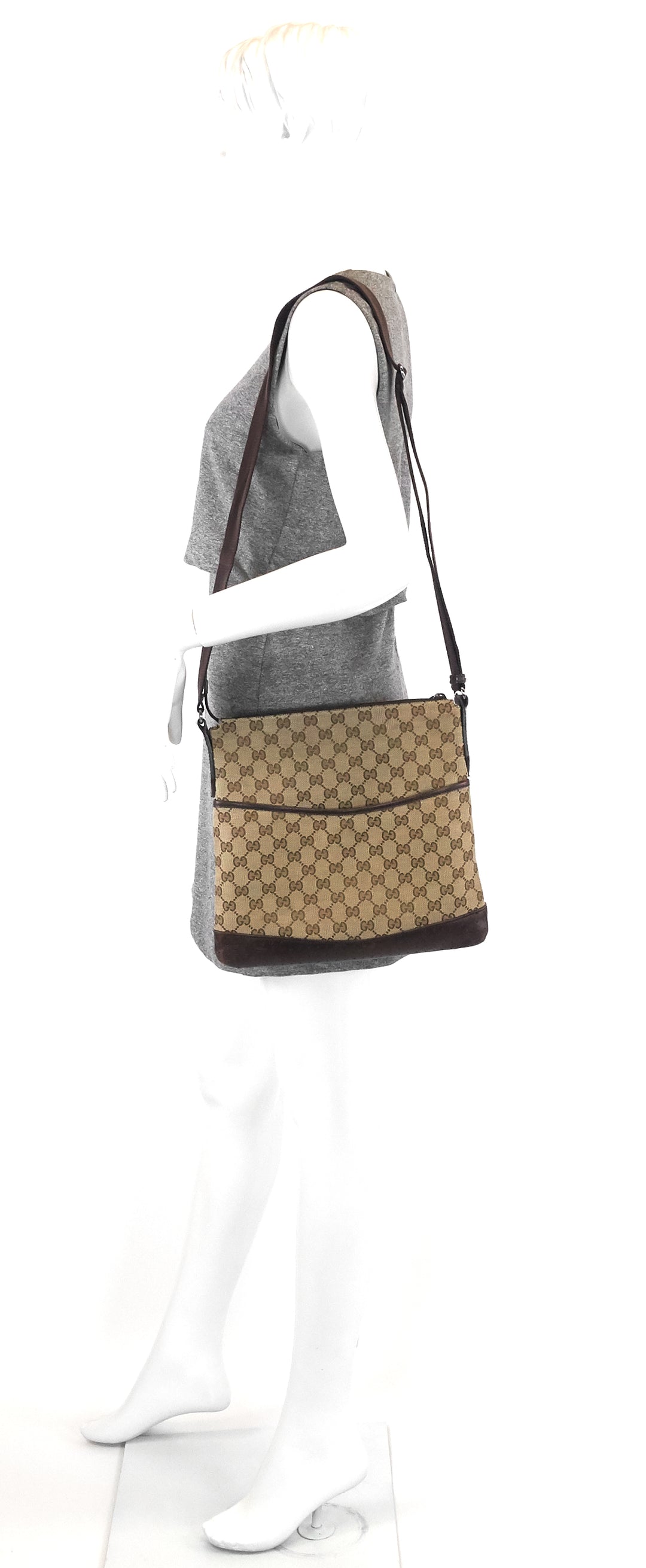 monogram canvas perforated messenger bag