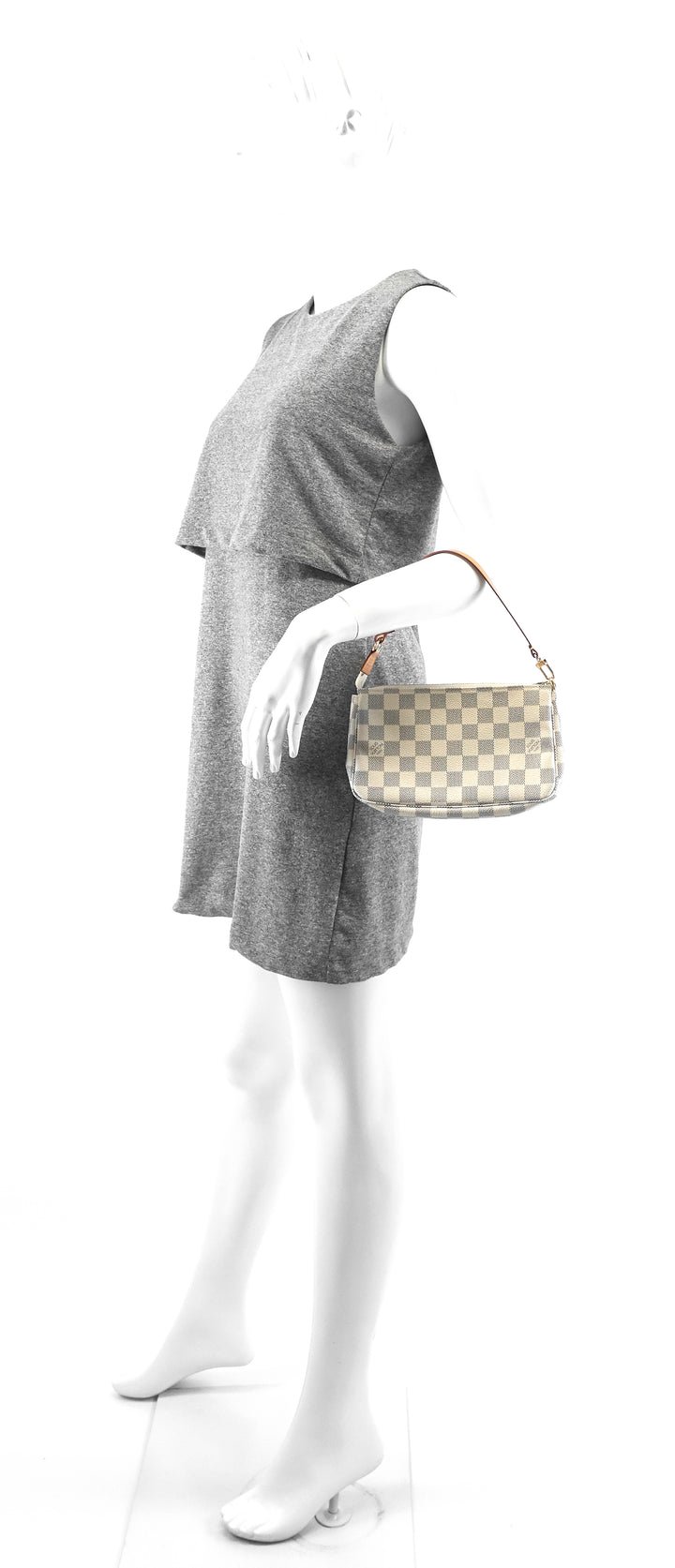 pochette accessoires damier azur canvas bag