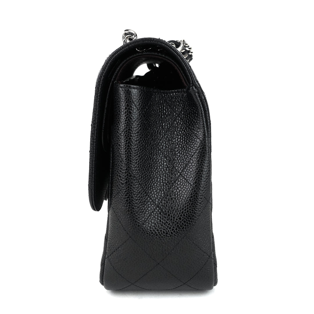 classic double flap caviar leather jumbo bag