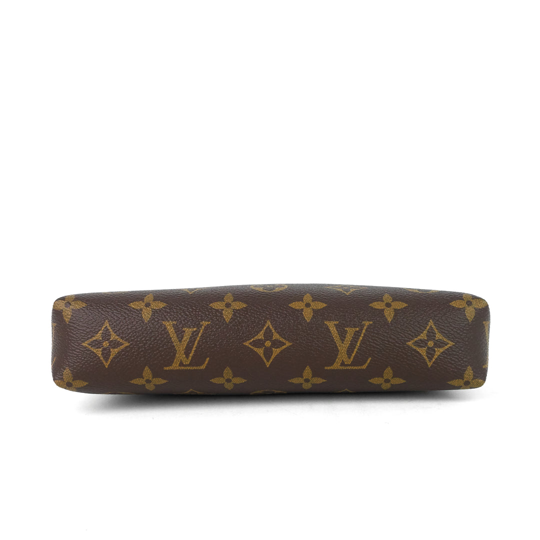 pallas monogram canvas clutch bag