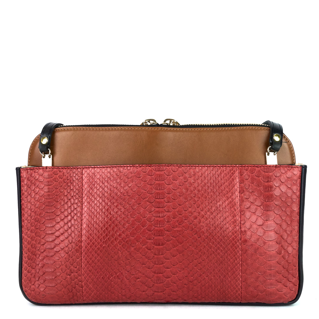 lucy python and calf leather bag