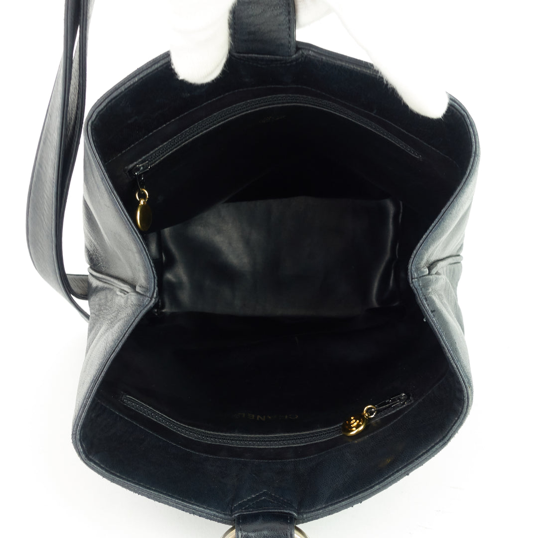 lambskin cc bucket bag