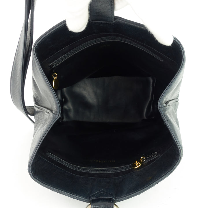 lambskin cc bucket bag