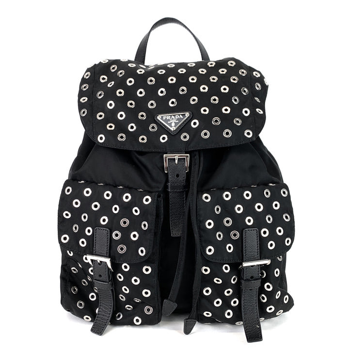 tessuto nylon grommet backpack bag
