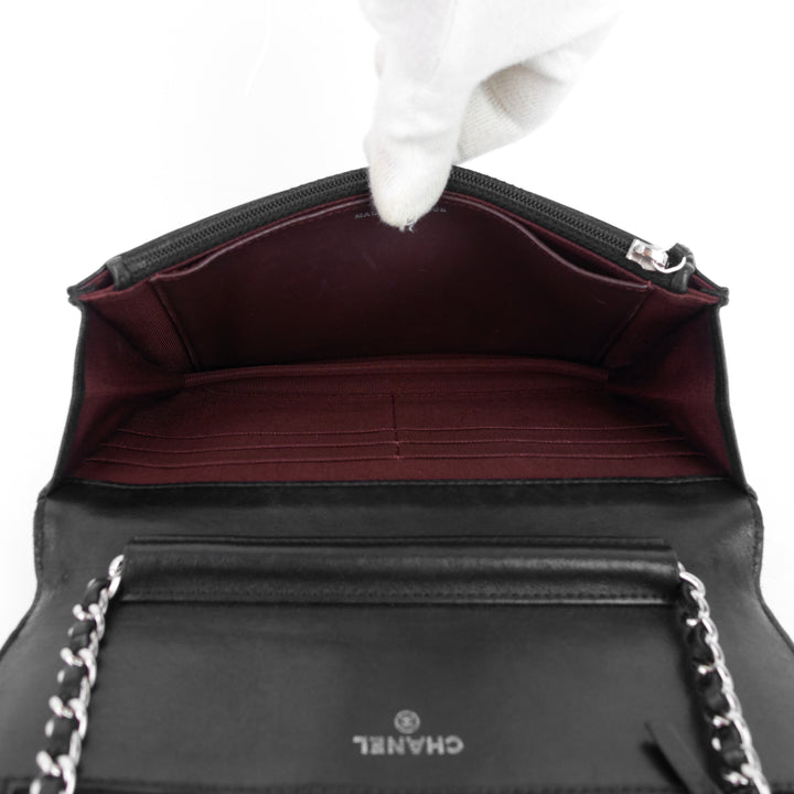 wallet on chain lambskin bag