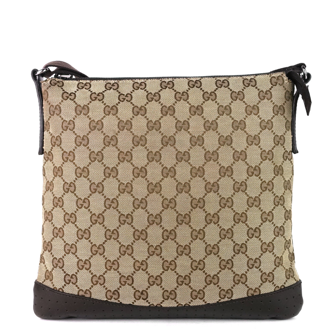 monogram canvas perforated messenger bag