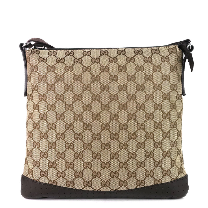 monogram canvas perforated messenger bag