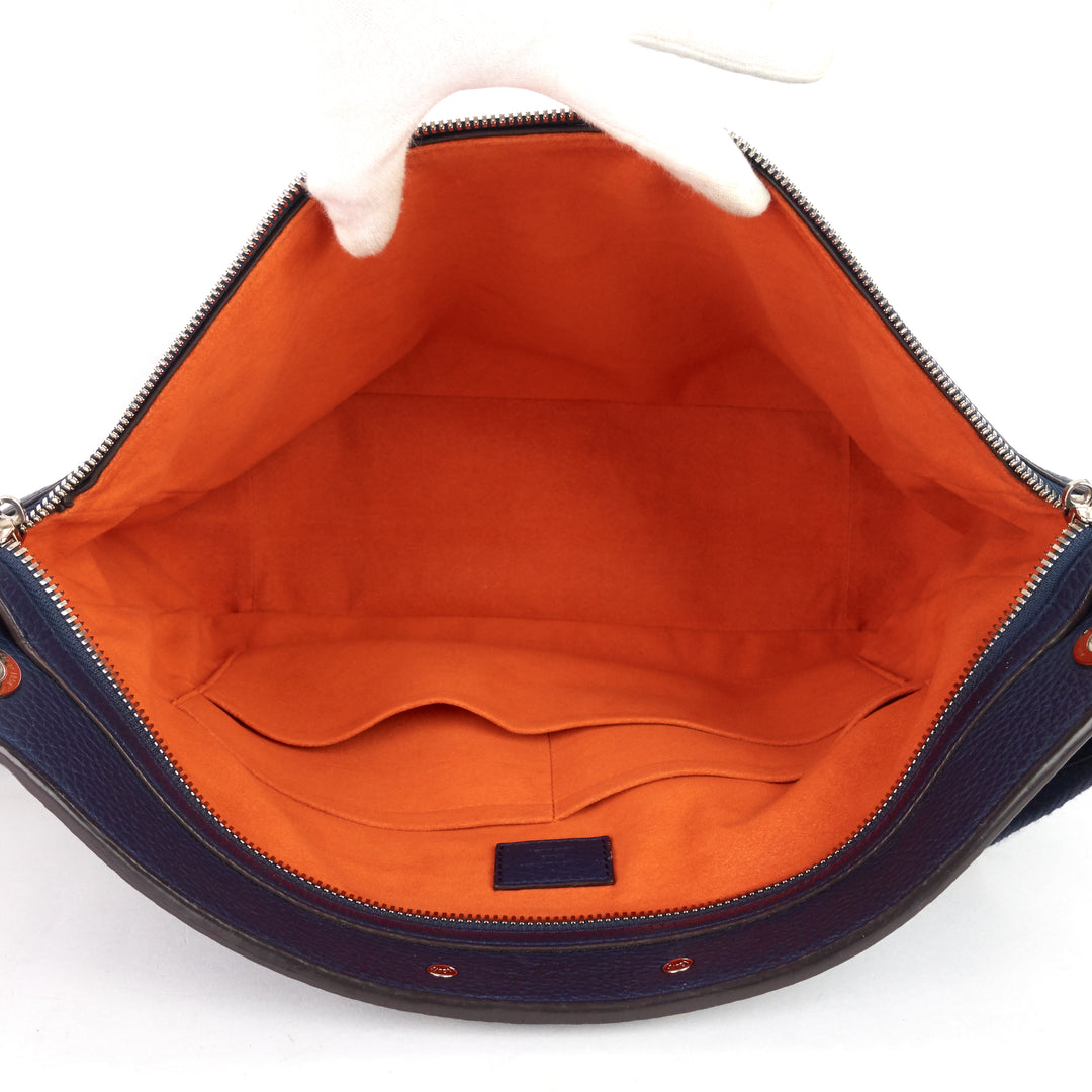 armand taurillon leather messenger bag
