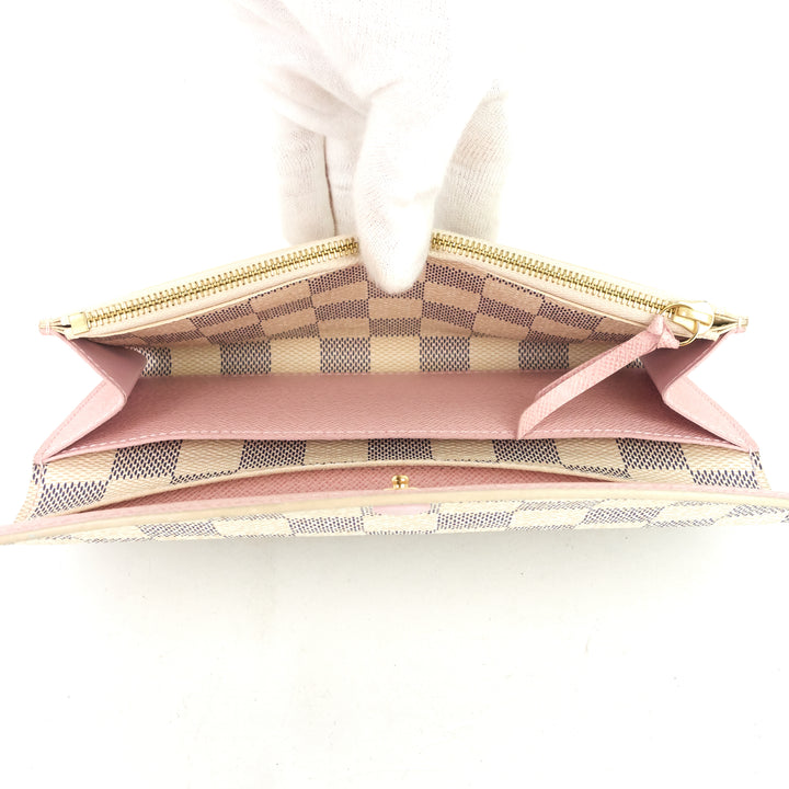 emilie damier azur canvas wallet