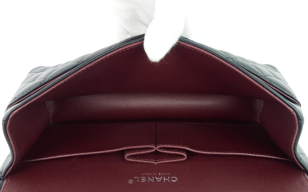 classic double flap lambskin leather bag