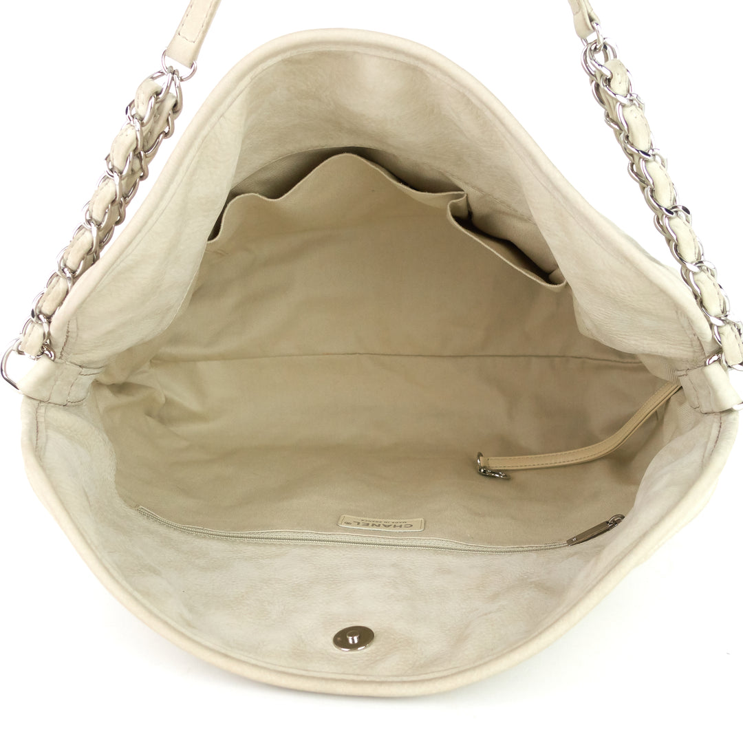 french riviera quilted suede hobo bag