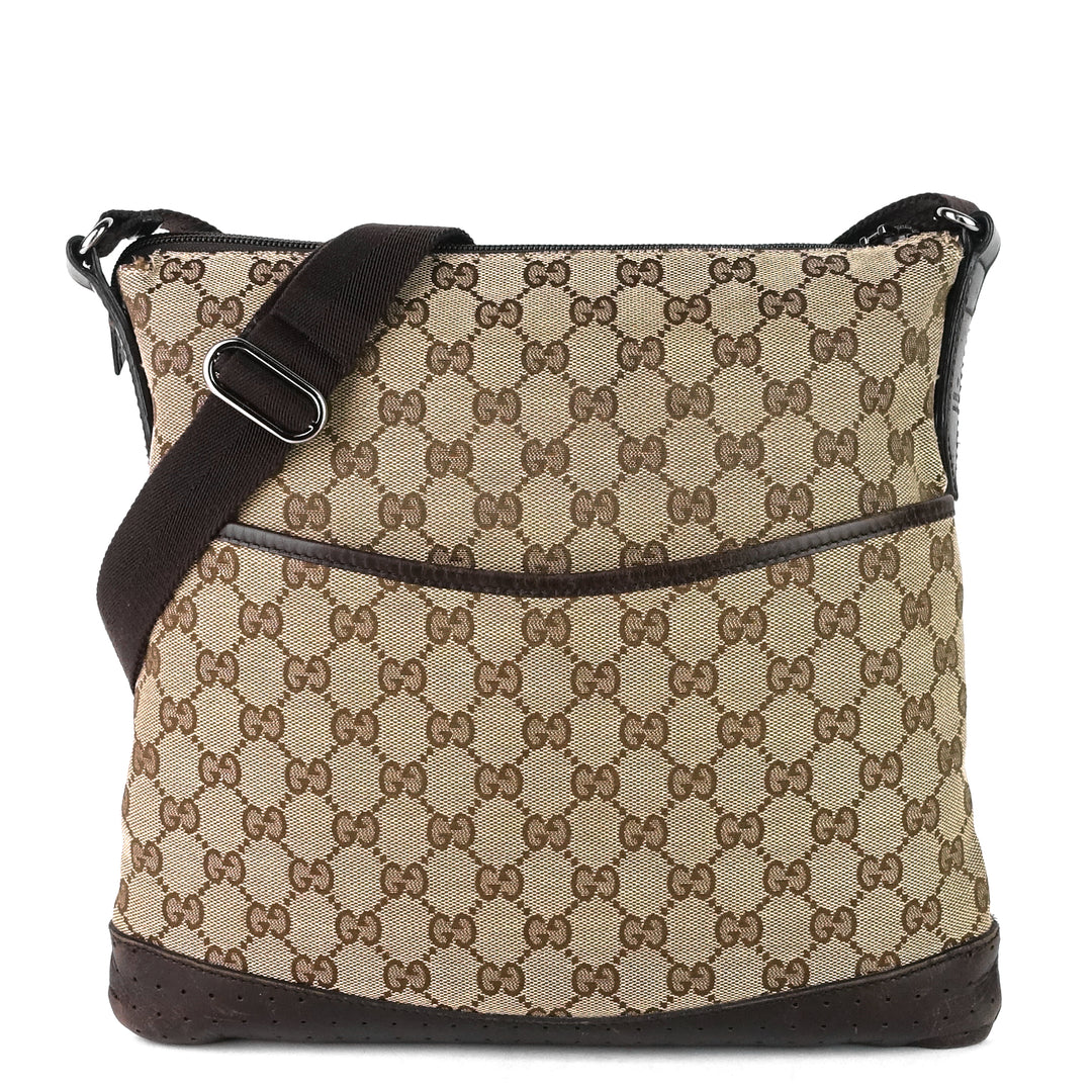 monogram canvas perforated messenger bag