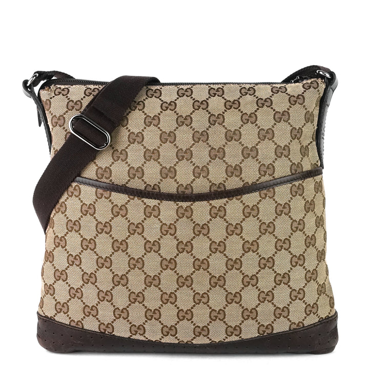 monogram canvas perforated messenger bag