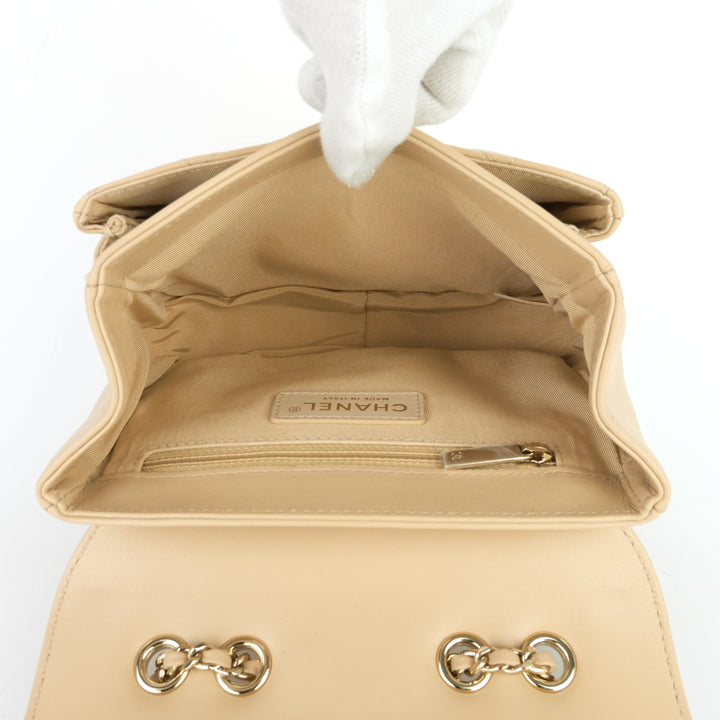 lovely day square lambskin flap bag