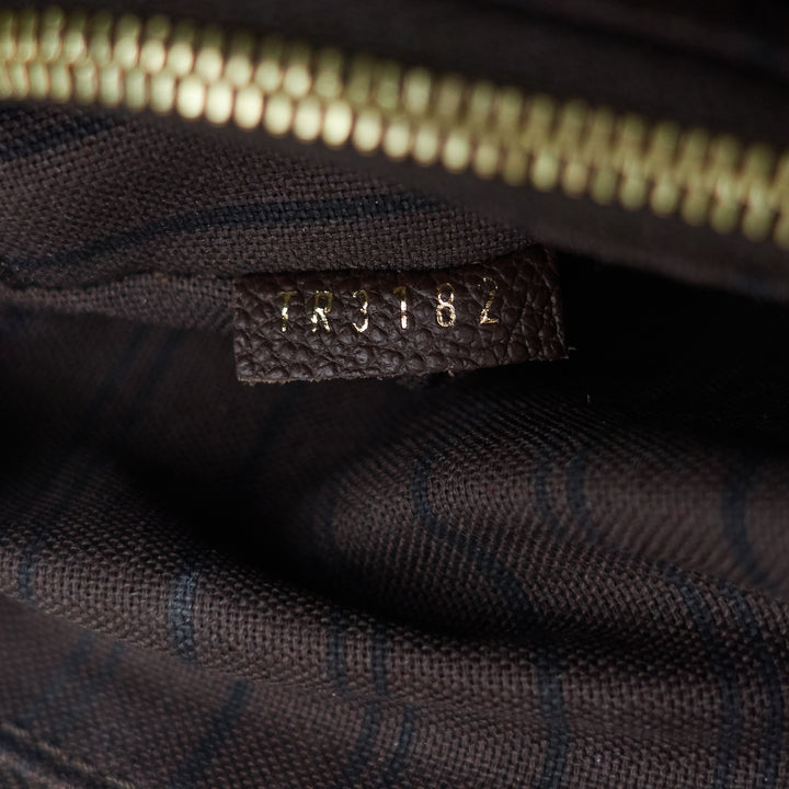 lumineuse empreinte leather bag
