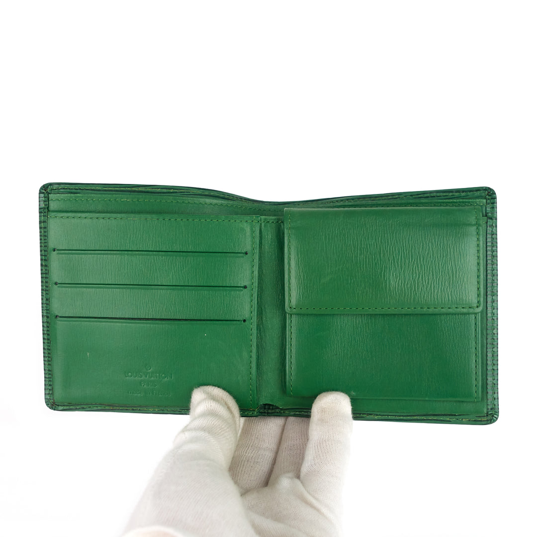 marco green epi leather wallet