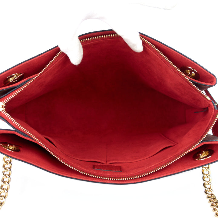 surène mm monogram canvas and calfskin leather tote bag